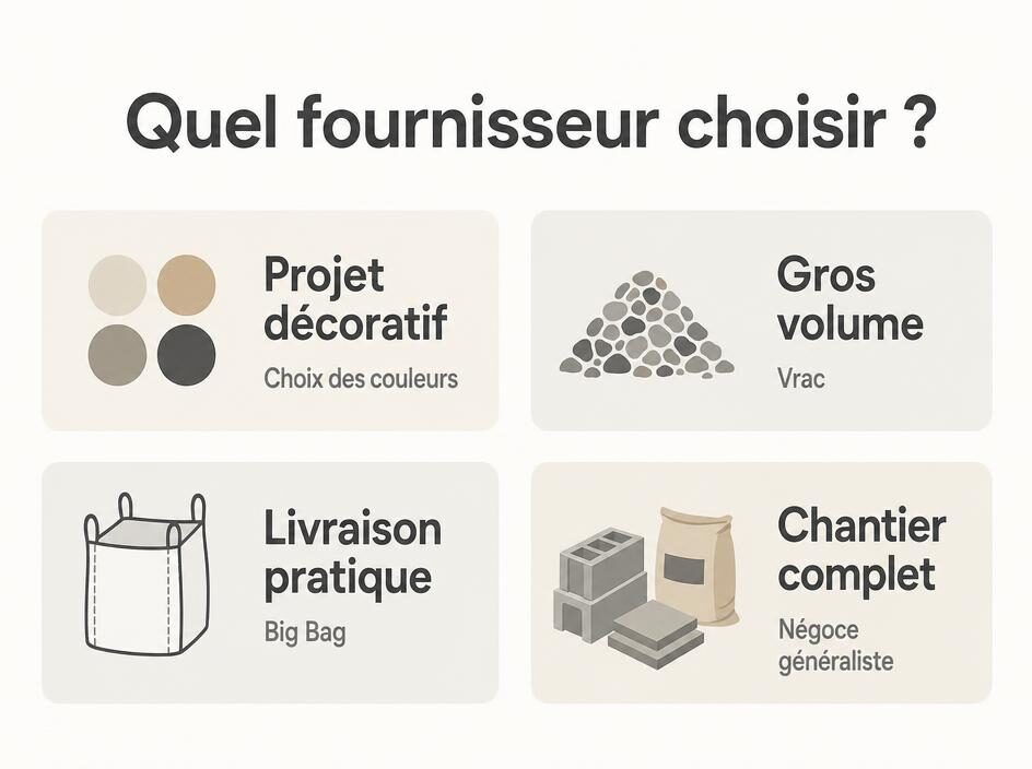 Choisir son fournisseur de gravier
