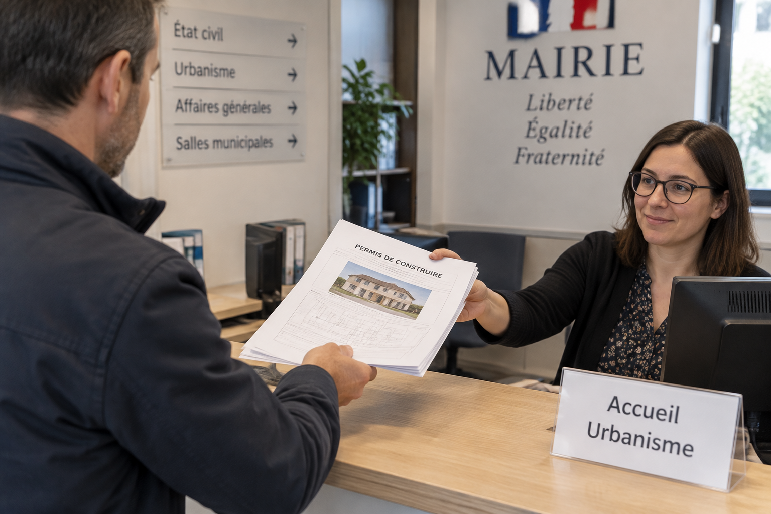 Dépôt d'un dossier de demande d'autorisation en mairie